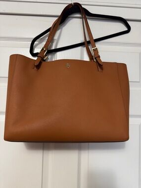 Tory Burch Tan Leather Tote with Gold Hardware